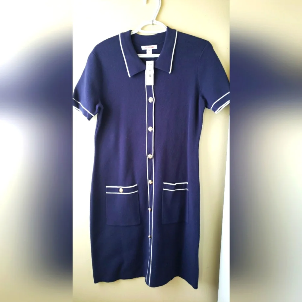 NWT Sailor navy knit dress medium - Picture 5 of 9